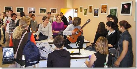 Une runion de travail des lves...